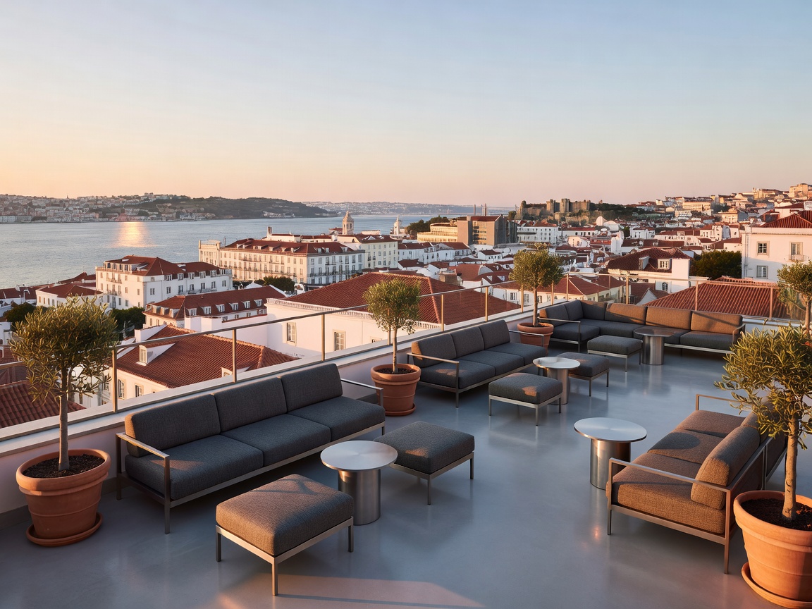 Sky Bar SEEN Lisbon Tivoli Avenida rooftop terrace with 360 degree view